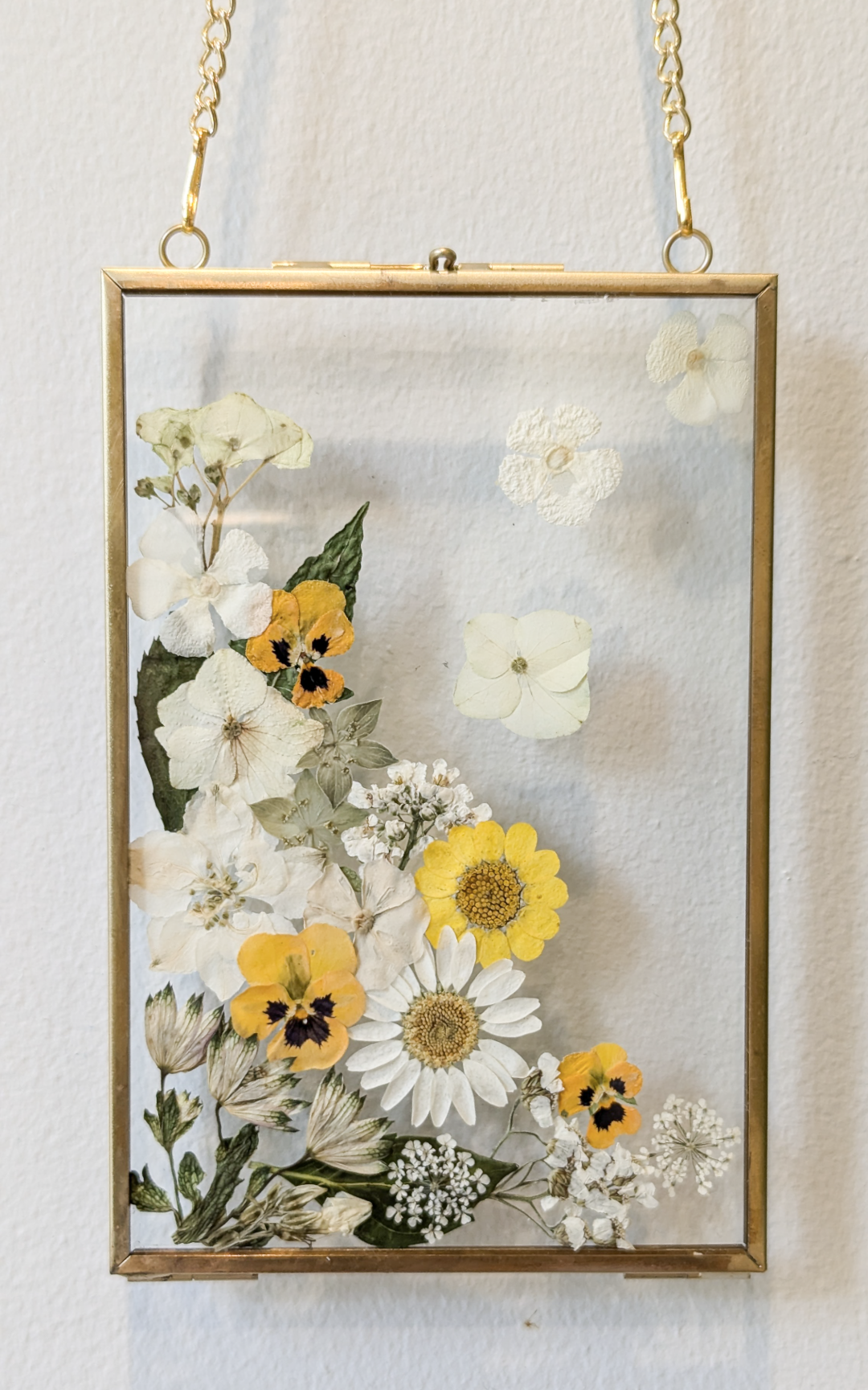 5x7 pressed flower floating frame