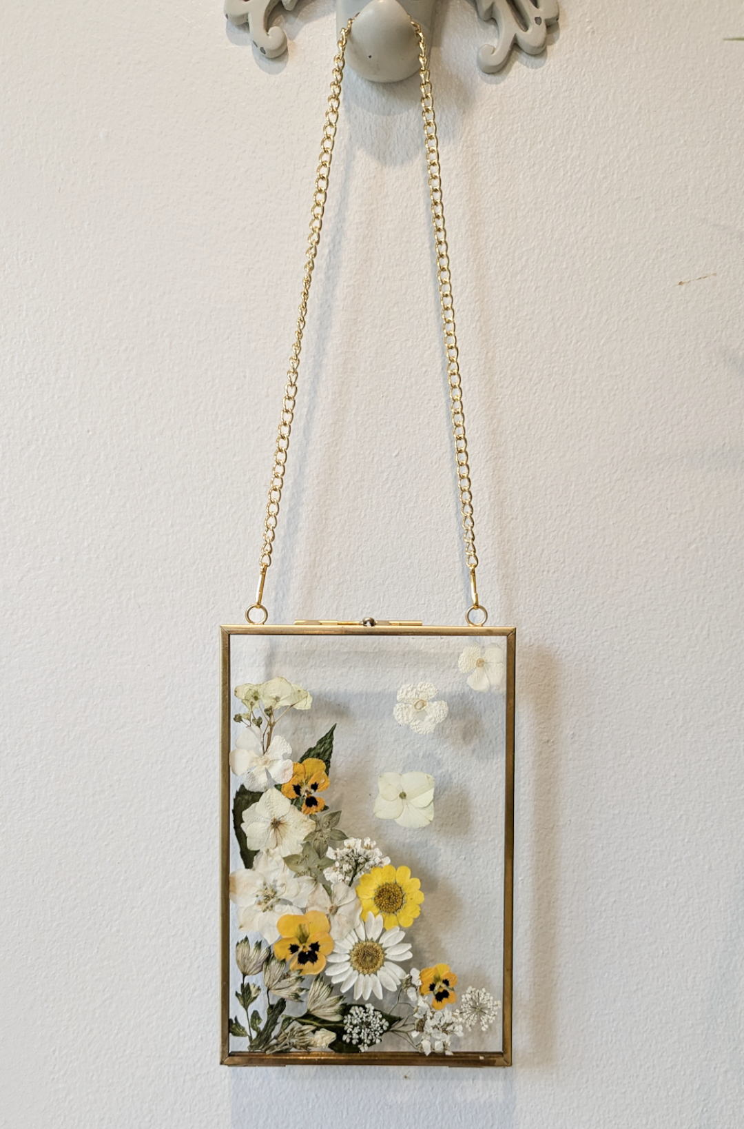 5x7 pressed flower floating frame