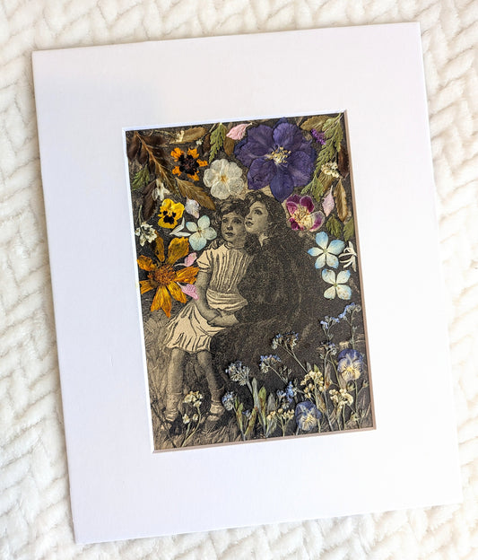 Custom floral print made from preserved flowers, perfect for home decor.